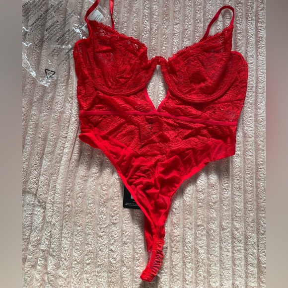 PrettyLittleThing Other - Red Cut Out underwires Body Suit